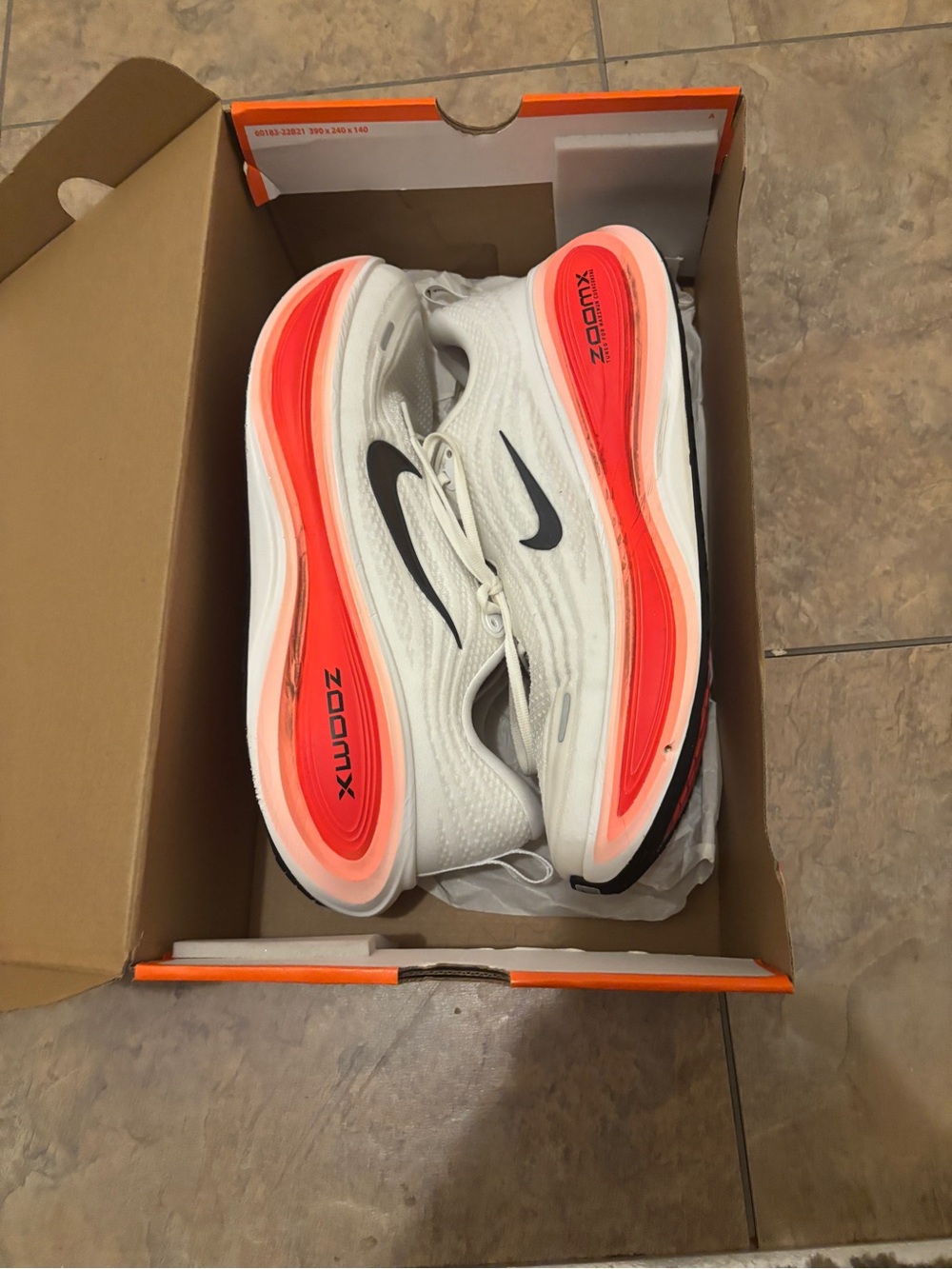 Nike Men’s White/Coral Gradient ZoomX Running Sneakers